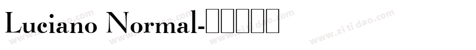 Luciano Normal字体转换